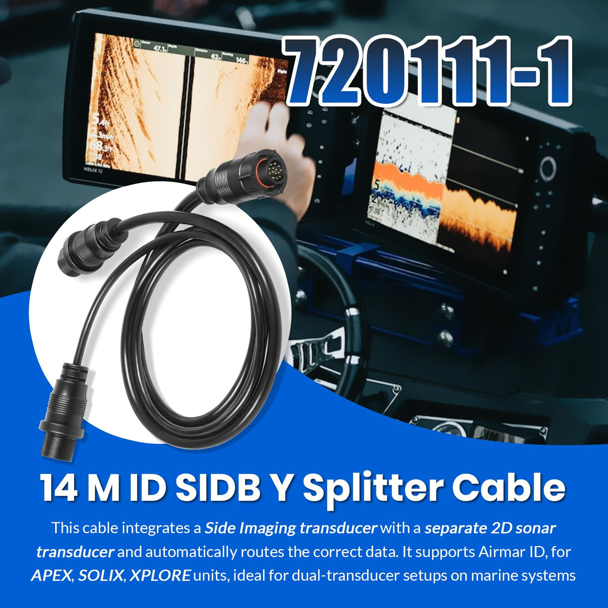 usvehj Y splitter full cable length displaying 30-inch size and neat routing benefit