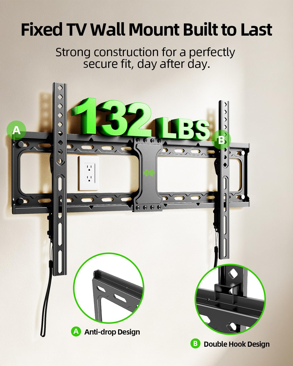 USX MOUNT bracket arms detail illustrating thick steel strength