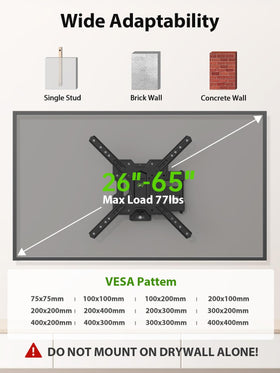 USX MOUNT bubble level and cable ties included ensure straight mount and neat cables