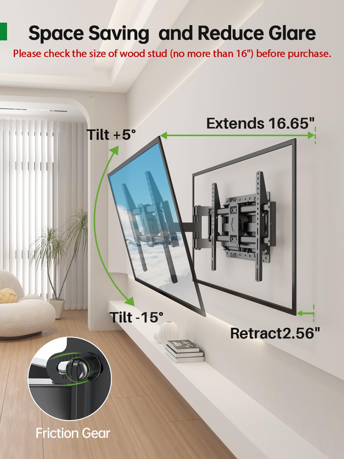 USX MOUNT bubble level included for precise leveling