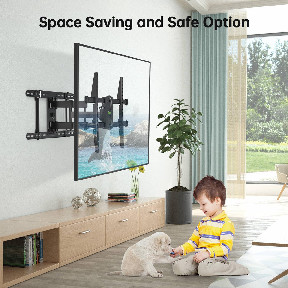 USX MOUNT cable management bundle helps keep cables tidy.