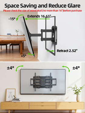 USX MOUNT integrated Velcro cable straps on arms, clean cable organization