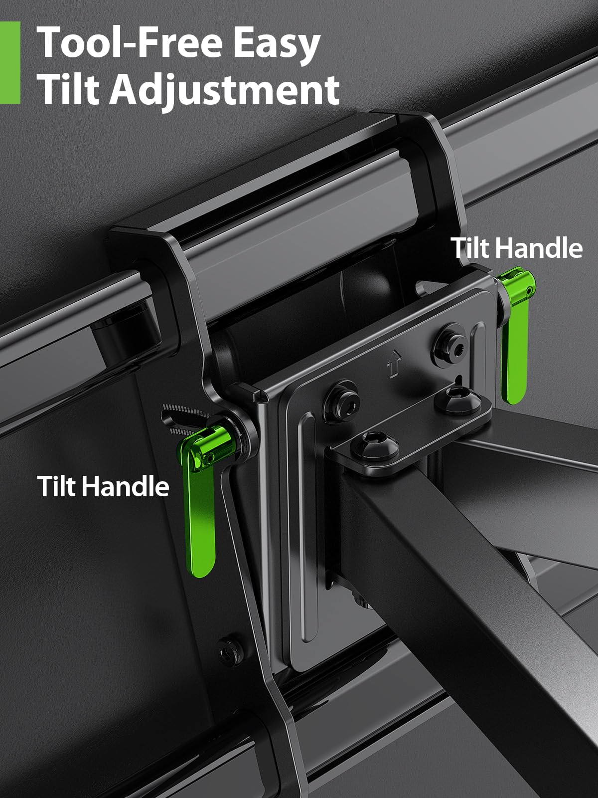 USX MOUNT centered sliding design for precise TV alignment.