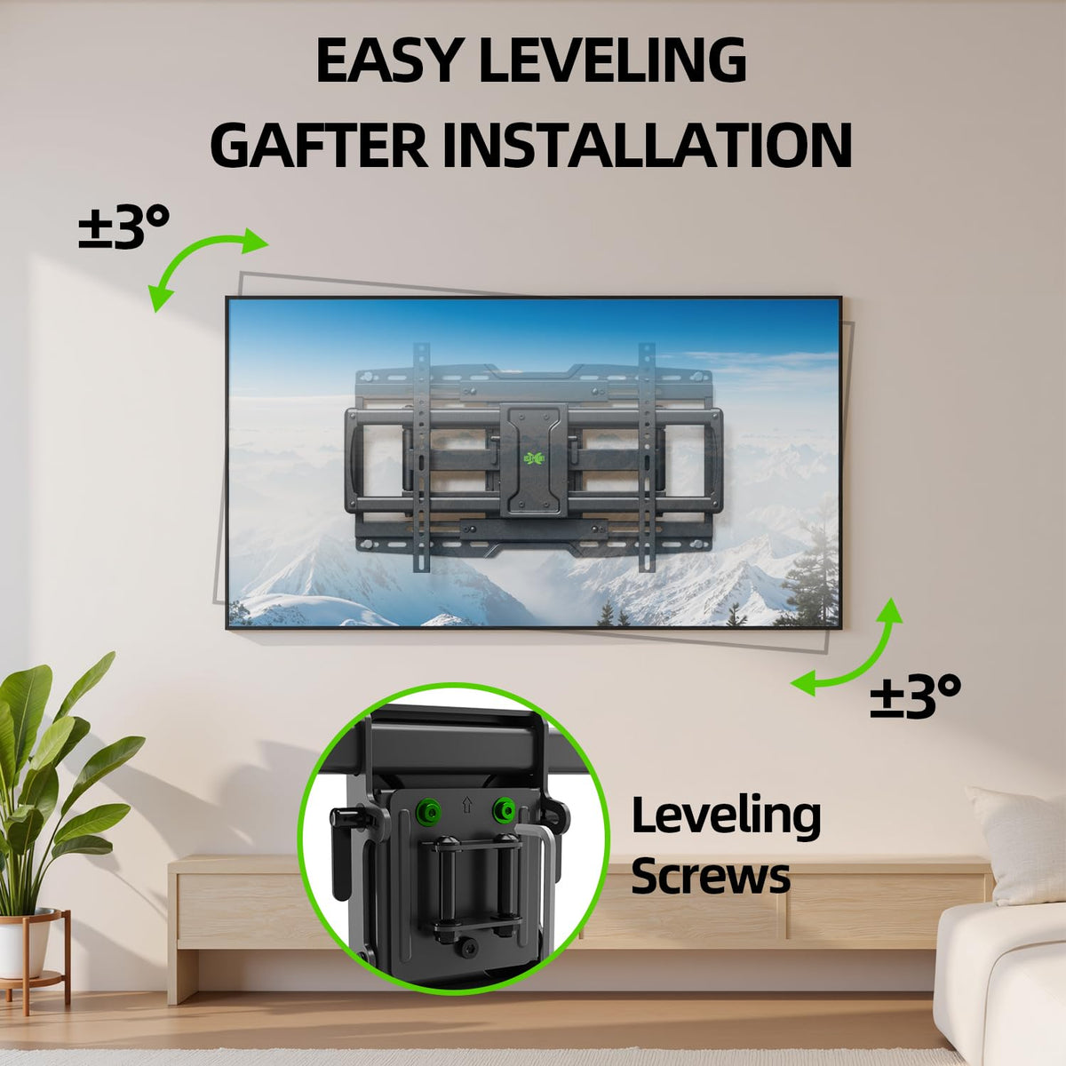 USX MOUNT complete kit includes level and cable ties for a tidy install.