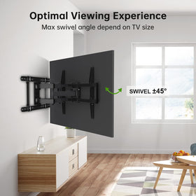 USX MOUNT extension arm providing 16.73 inch reach for centered TV