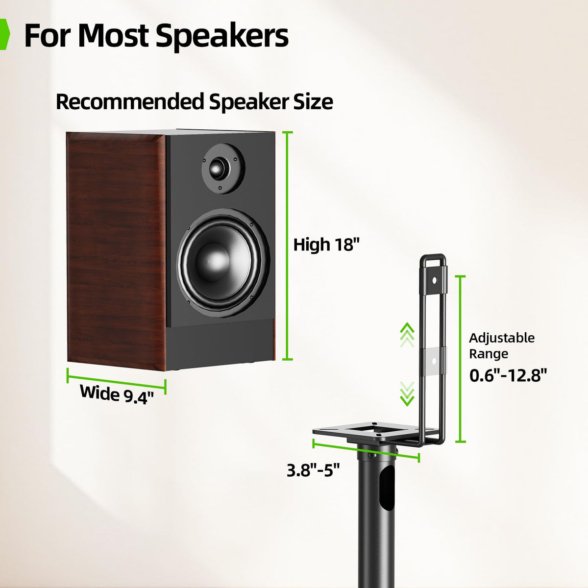 USX MOUNT floor stands shown with quick assembly in minutes