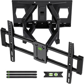 USX MOUNT front view showing secure mounted TV and neat cable routing