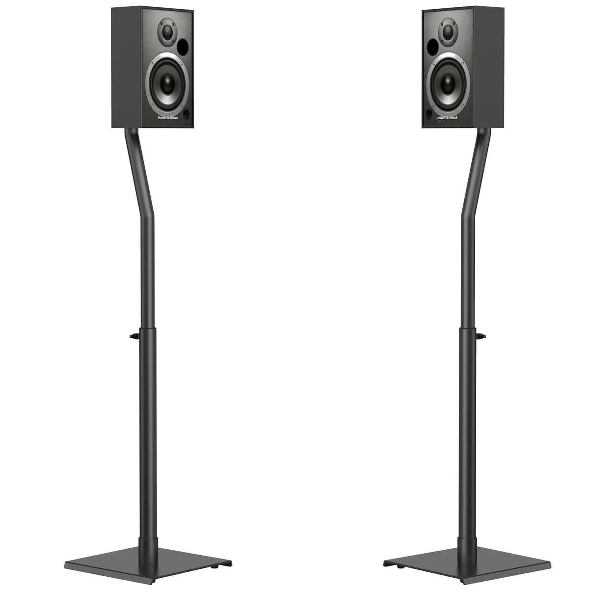 USX MOUNT front view pair stands offering stable speaker elevation