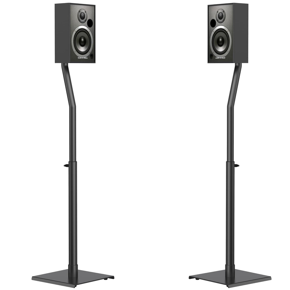 USX MOUNT front view pair stands offering stable speaker elevation
