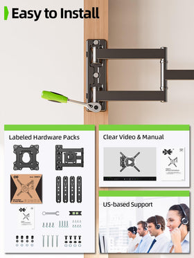 USX Mount full-extension-15-75in provides flexible pull-out reach