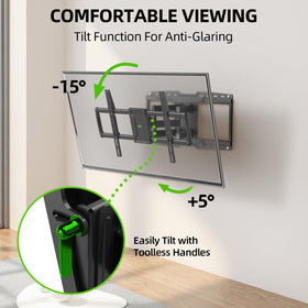 USX MOUNT full-motion tilt and swivel for flexible viewing.