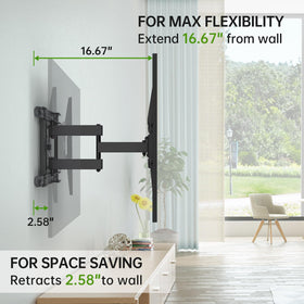USX MOUNT heavy-duty steel construction ensures sturdy support up to 110 lbs.