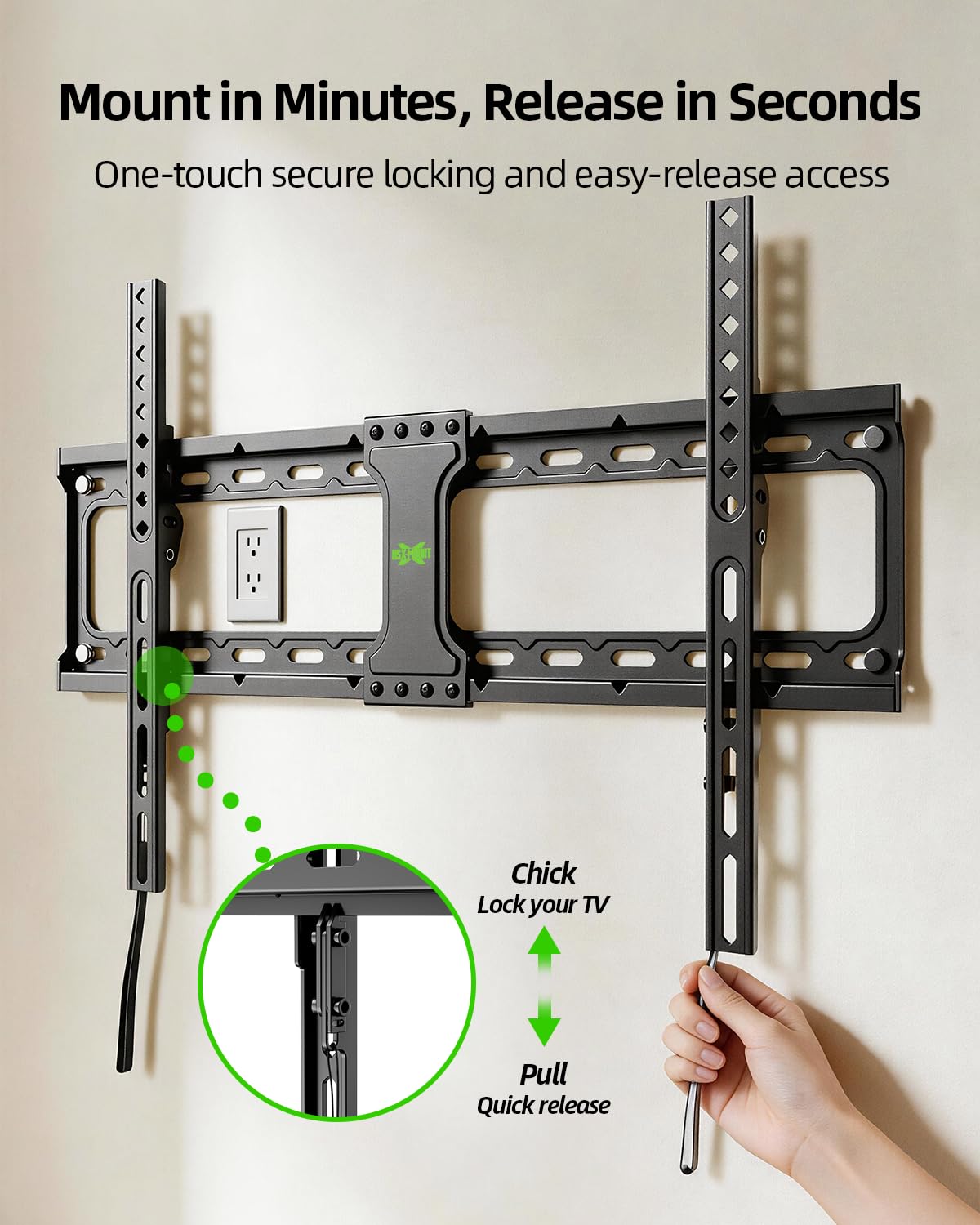 USX MOUNT quick-release drawstring close-up for easy removal