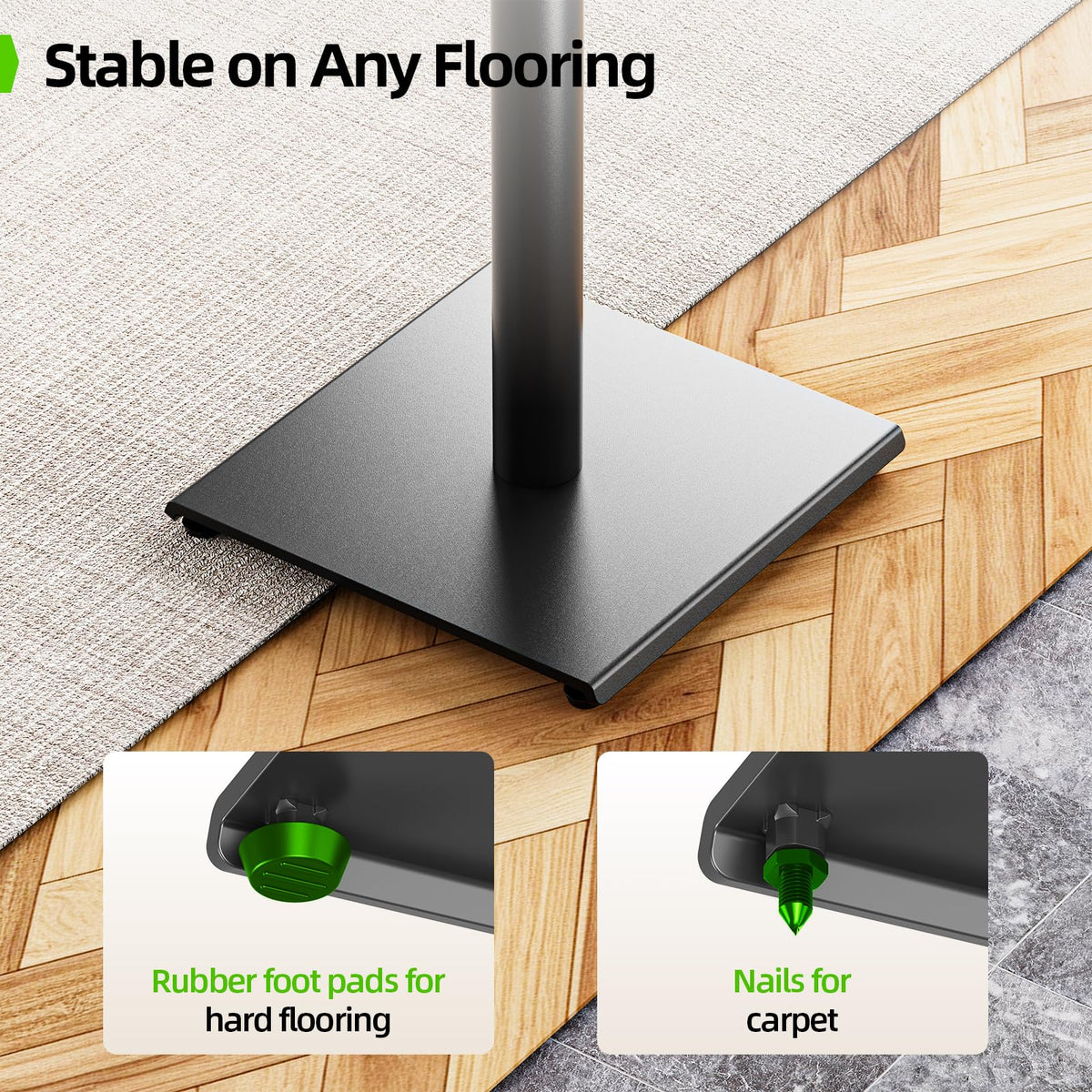 USX MOUNT supports up to 11 lbs per stand for secure placement