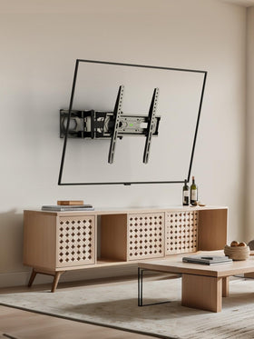 USX MOUNT mounted on wood stud installation showing sturdy attachment and safety
