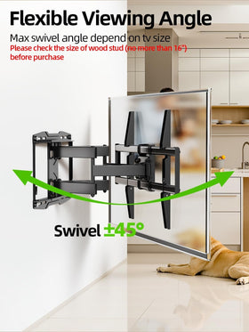 USX MOUNT mounted TV in living room, space-saving and neat appearance