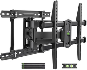 USX MOUNT tilt-swivel full-motion wall mount for flexible viewing angles.