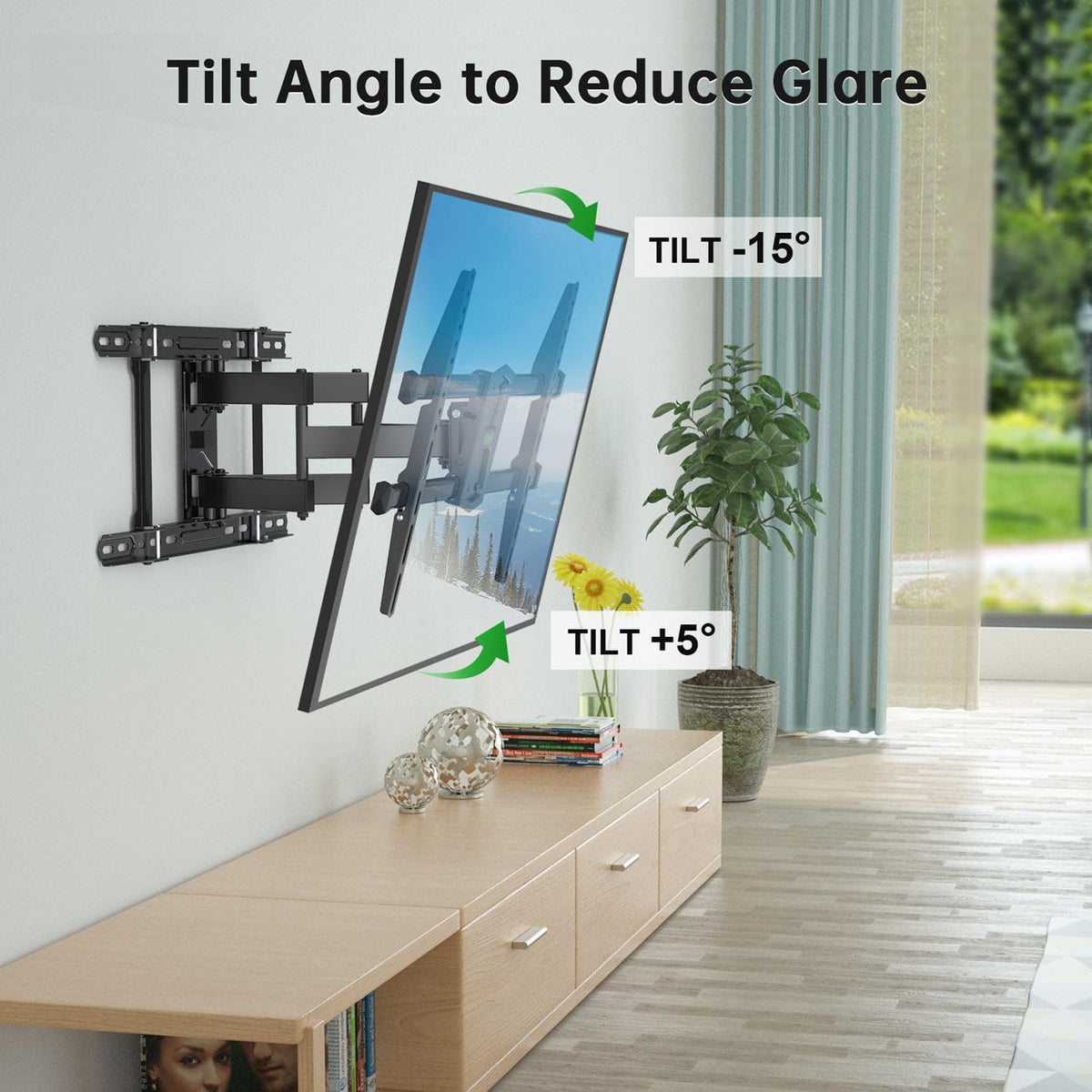 USX MOUNT VESA range 200x100 to 600x400 fits a wide TV set.