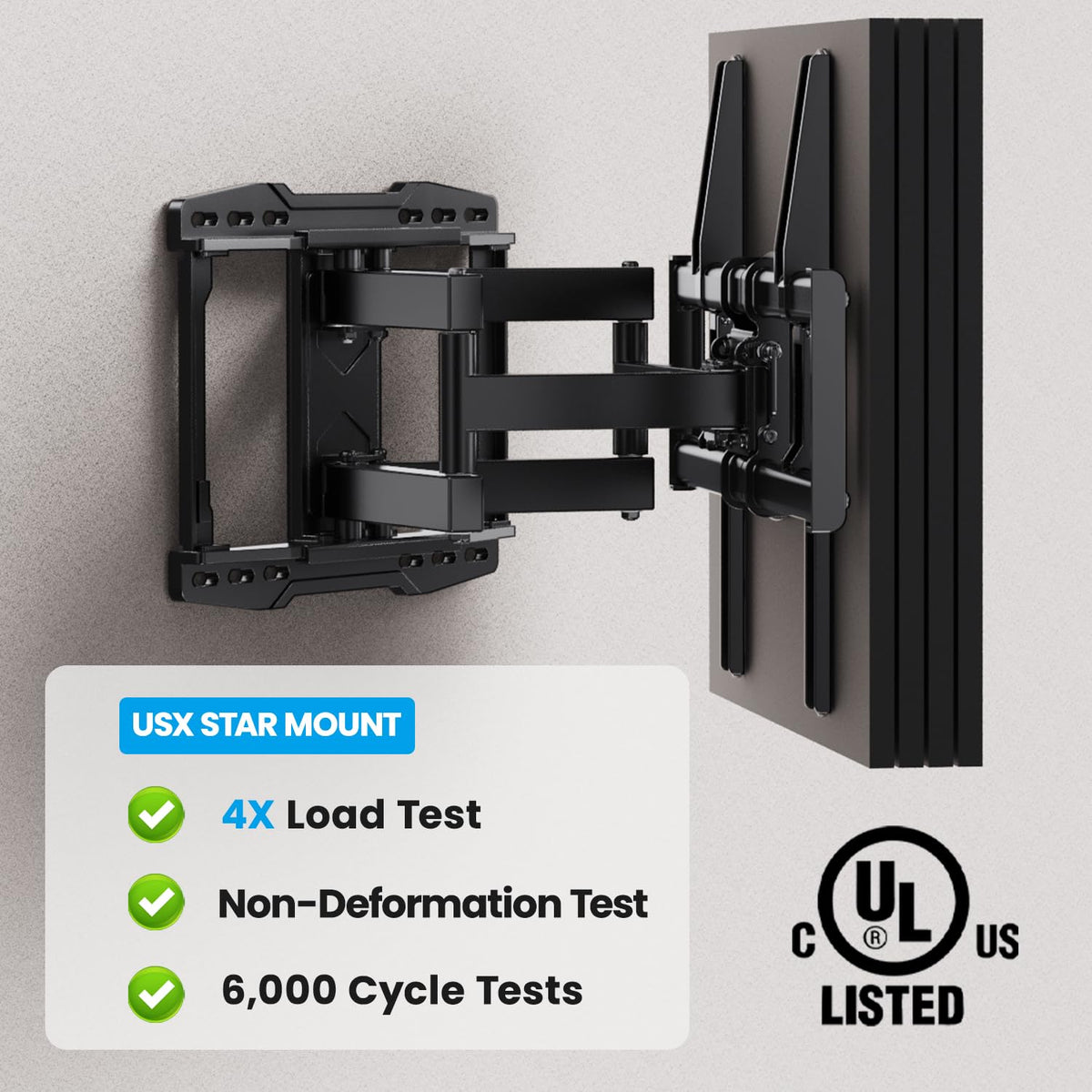 USX STAR cable ties managing wires neatly for a clean TV installation