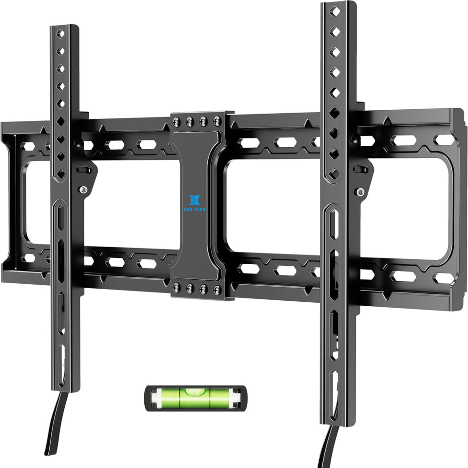 USX STAR front view of mounted TV showing stable wall mounting and tidy appearance