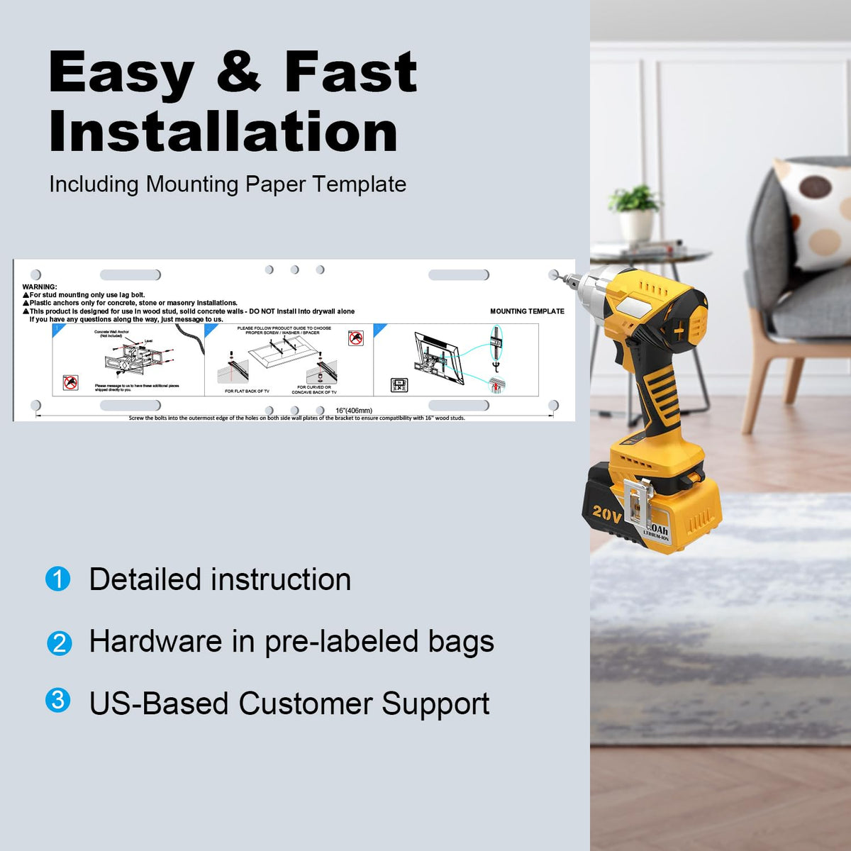 USX STAR installed in living room demonstrating improved viewing comfort