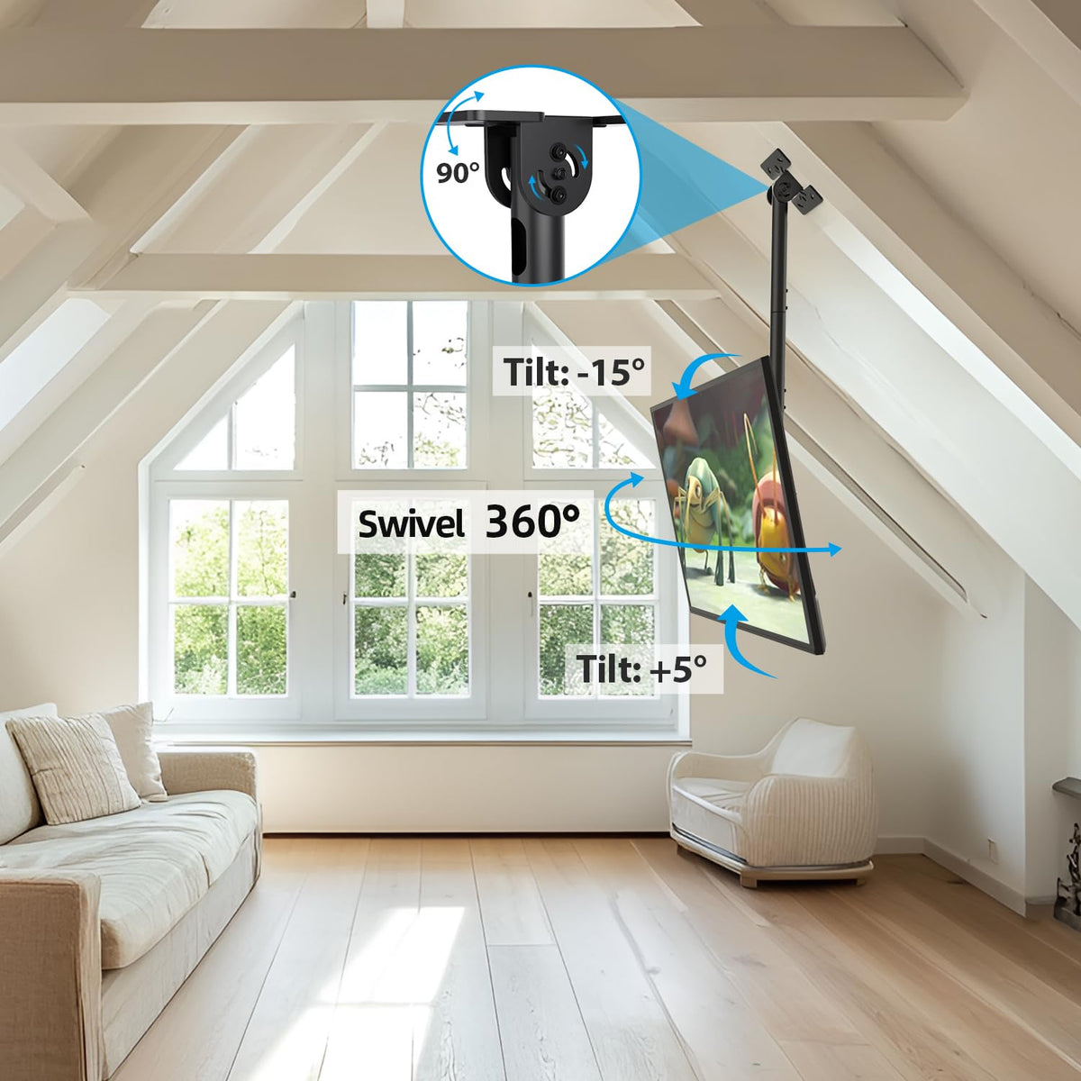 USX STAR pole extension detail showing adjustable length benefit