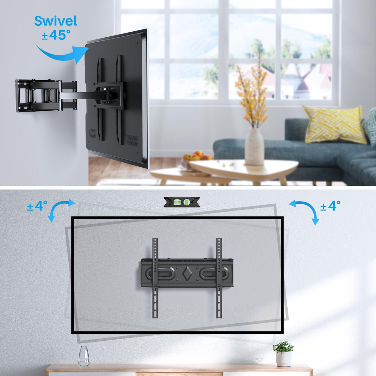 USX STAR side profile retracted close to wall for tidy space-saving