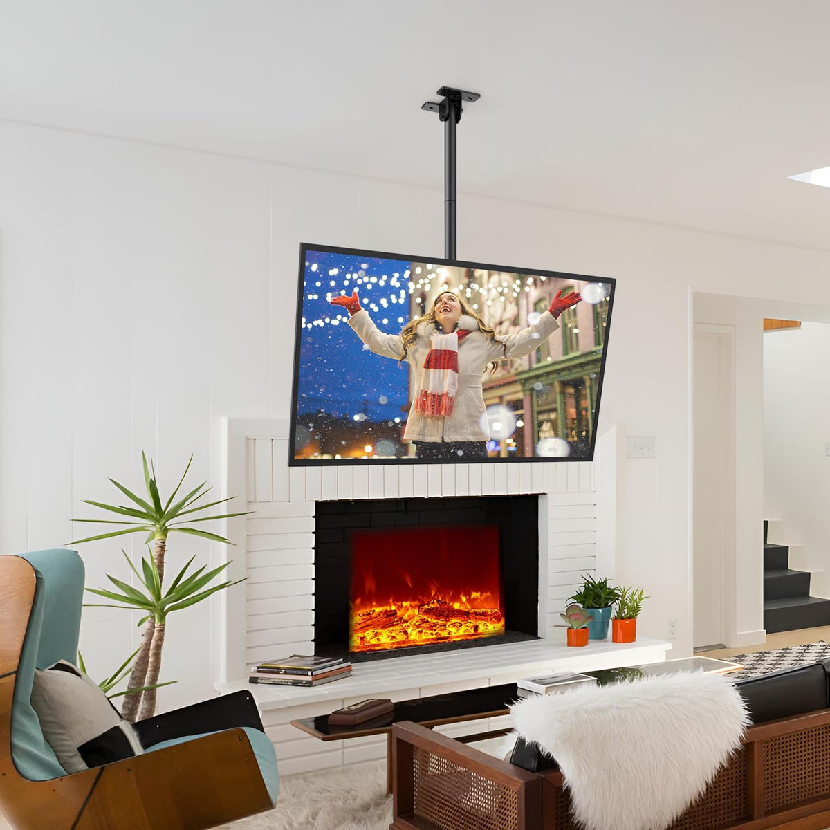 USX STAR mount beside TV for size comparison to check fit