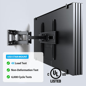 USX STAR drilling template aligned on 16-inch stud for accurate installation