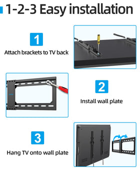 USX STAR Tilt TV Wall Mount shows a compact wall footprint for space-saving design.