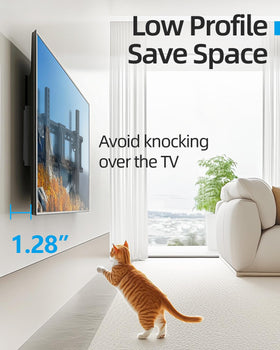 USX STAR Tilt TV Wall Mount fits 8, 16, and 24-inch studs for flexible mounting.