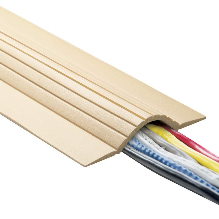 UT Wire front view of 5-foot beige cable blanket showing slim profile and neat finish