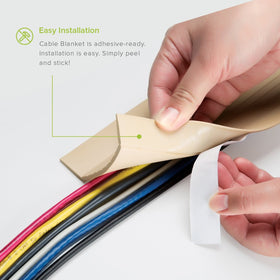UT Wire cable blanket in living room reducing trip risk and creating tidy cable run