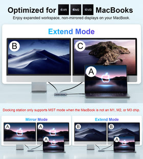 UtechSmart dock with MacBook compatibility for multi-monitor use