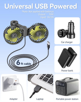 utos backseat fan includes a long 70-inch USB cord for flexibility.