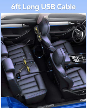utos backseat fan offers three speeds for customizable airflow.