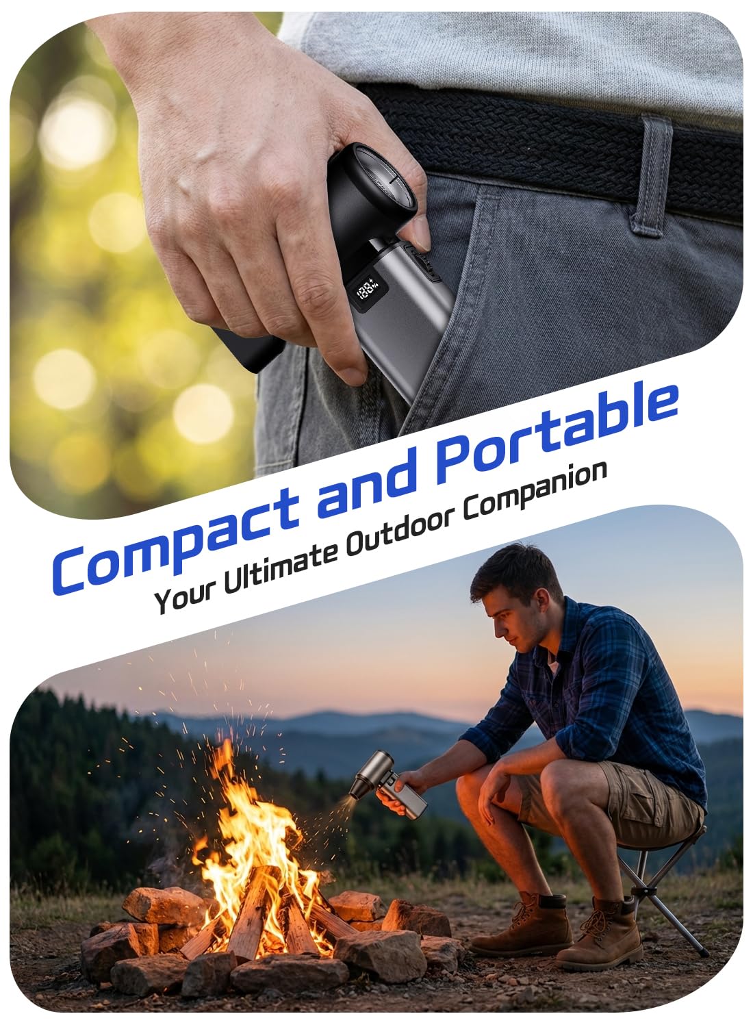 UTSRABFA portable cordless blower ideal for car vents and keyboards