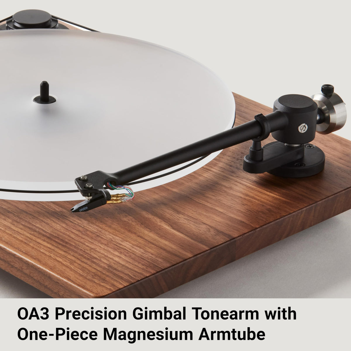 U-Turn Audio Orbit Plus Gen 2 walnut platter close-up for speed stability