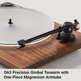 U-Turn Audio Orbit Plus Gen 2 walnut platter close-up for speed stability