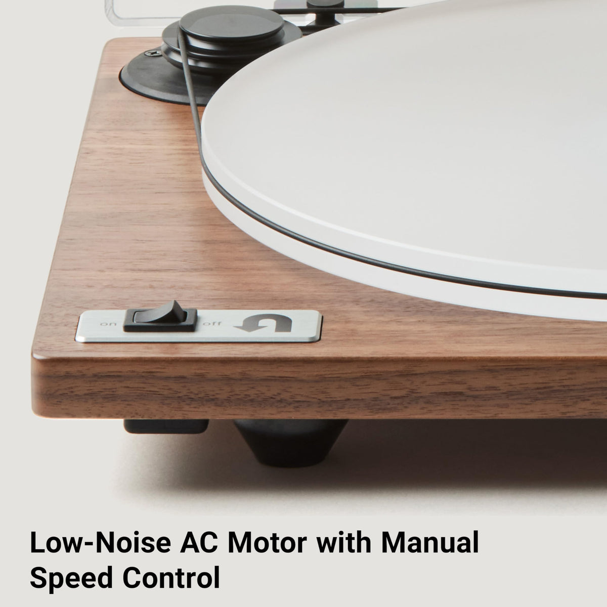 U-Turn Audio Orbit Plus Gen 2 walnut tonearm close-up highlighting precision gimbal