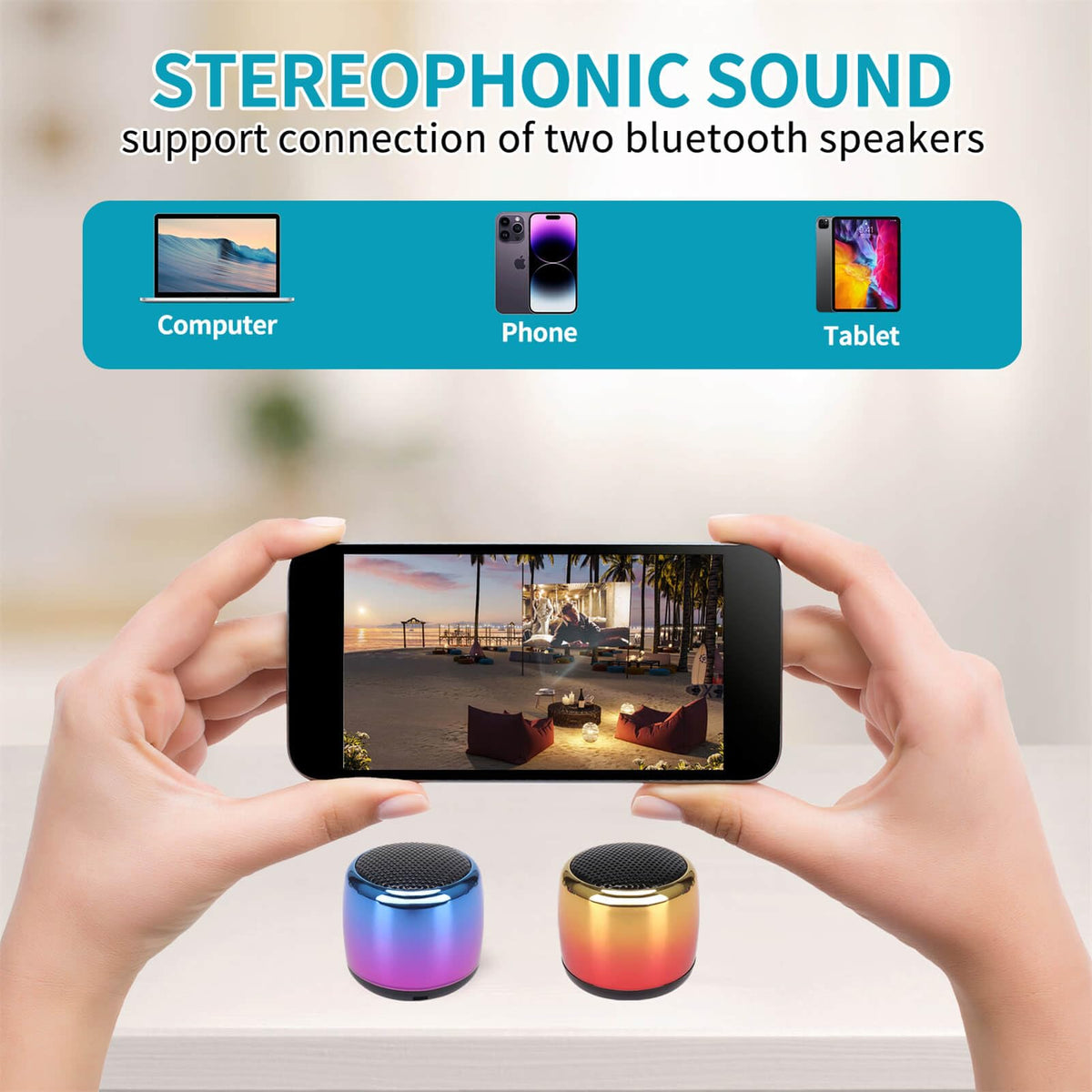 UUEENN long-lasting battery enables hours of listening and hands-free calls.