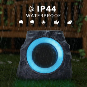 Uuffoo rock speaker 2-pack ambient lighting for evenings.