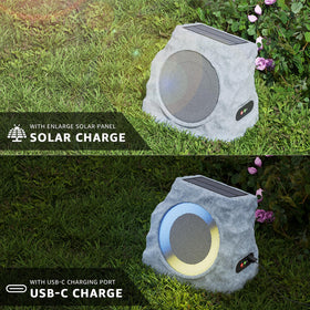 uuffoo rock speaker dual pairing creates synchronized stereo sound.