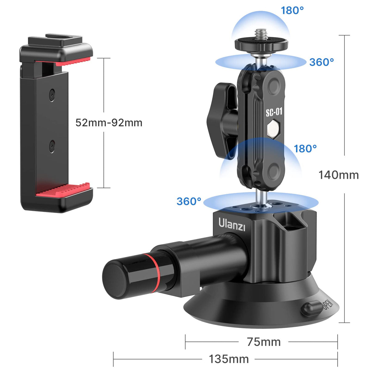 UURig SC-01 expansion interfaces provide wide device compatibility.