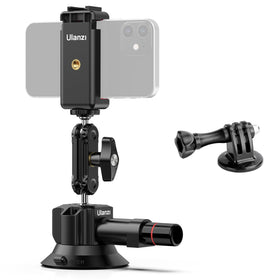 UURig SC-01 suction mount demonstrating stability for phones and small cameras.