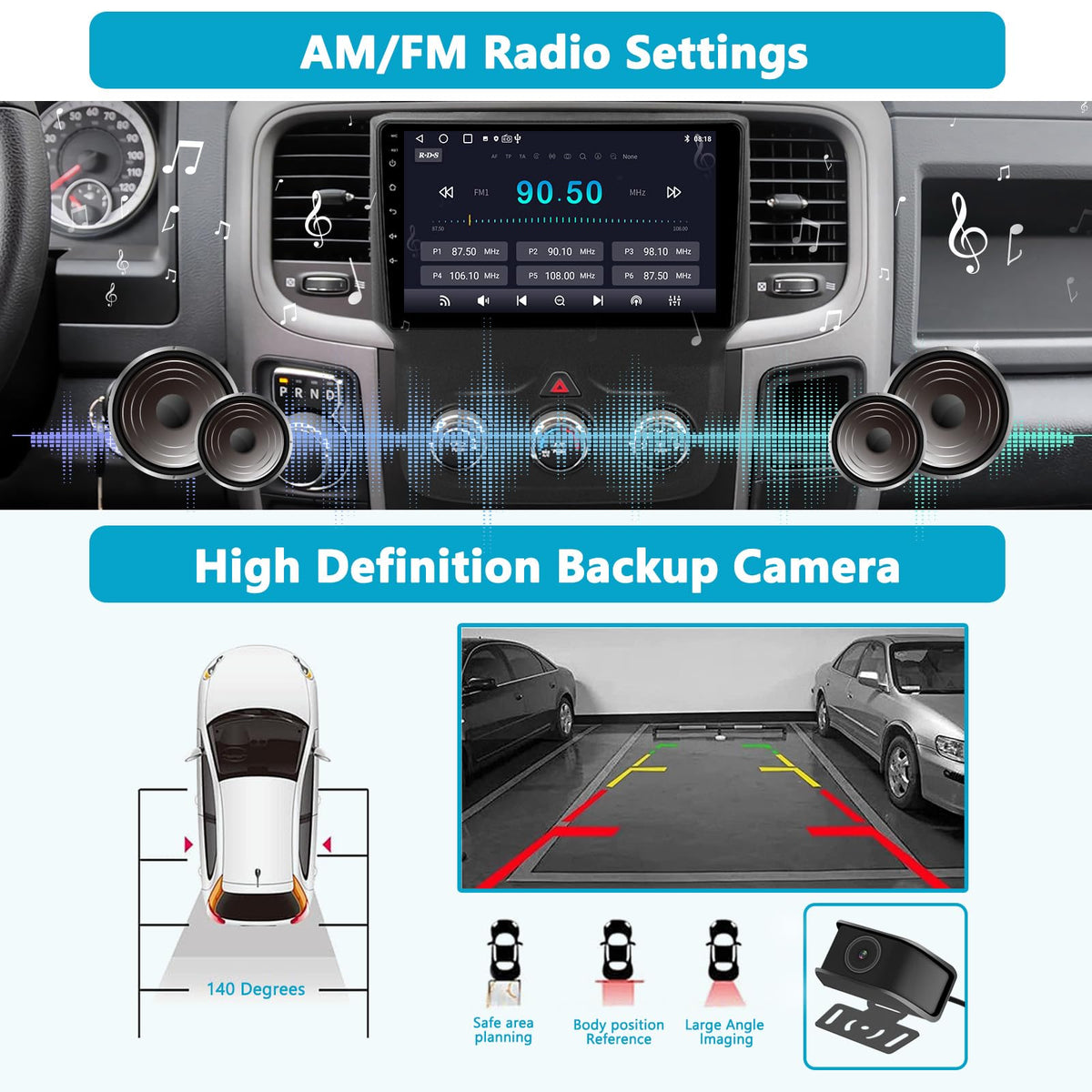 UUTouIoI installed in Dodge RAM dash showing clean fit and preserved steering controls