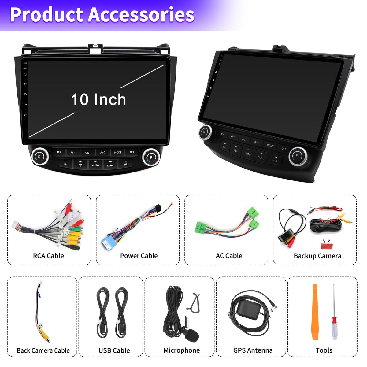 UUTouIoI 10-inch display with adjustable brightness for day and night viewing