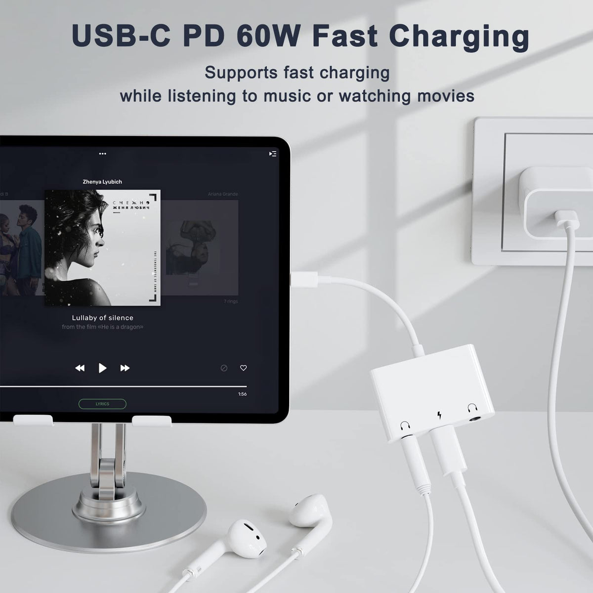 UWECAN USB-C fast charging port keeps devices powered while listening