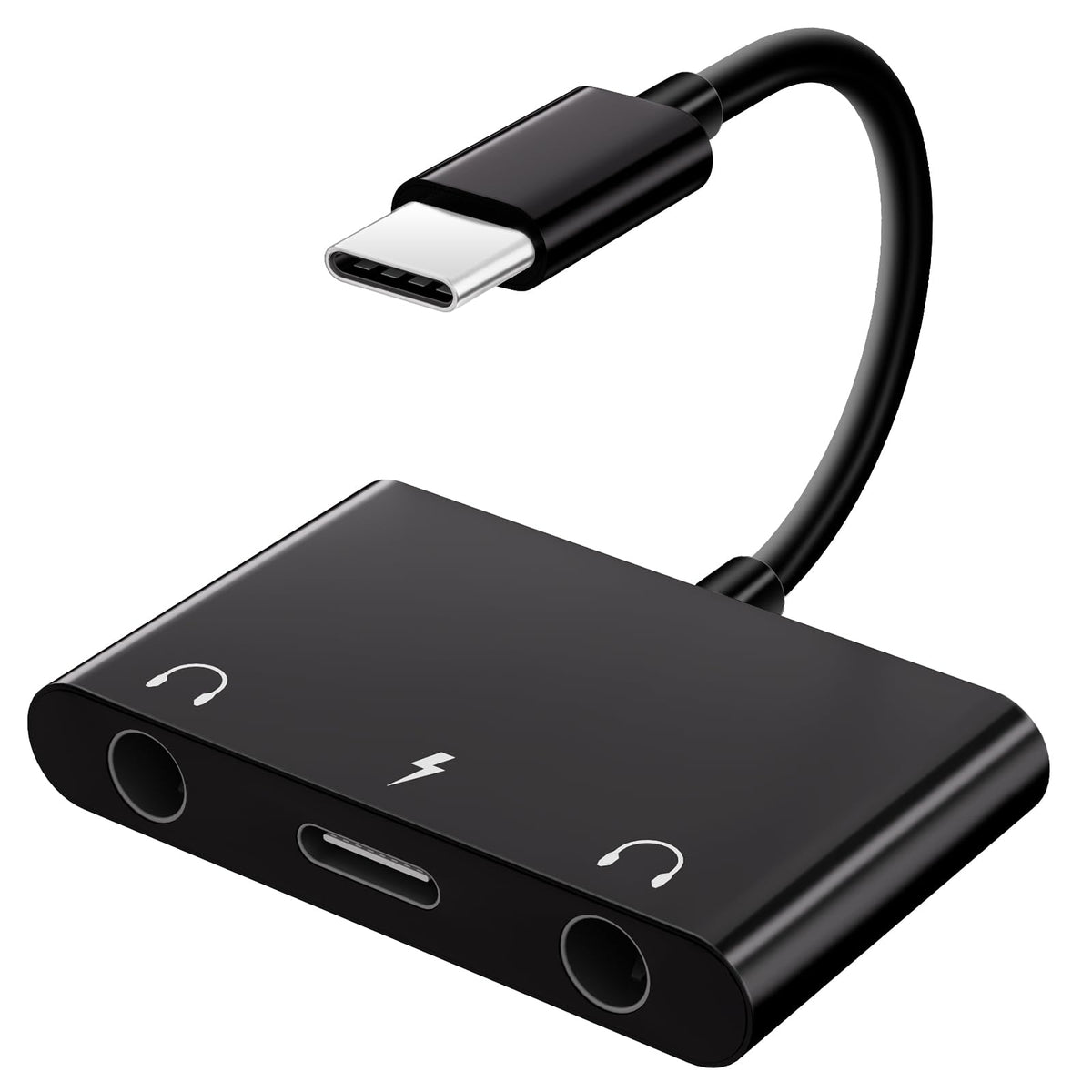 UWECAN USB-C headphone adapter with dual jacks for shared listening on the go.