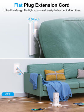 UWIWUTEI side view showing 12 AC outlets for powering many devices
